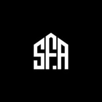 design de logotipo de carta sfa em fundo preto. conceito de logotipo de letra de iniciais criativas sfa. design de letra sfa. vetor