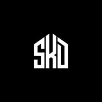skd carta design.skd carta logotipo design em fundo preto. conceito de logotipo de letra de iniciais criativas skd. skd carta design.skd carta logotipo design em fundo preto. s vetor