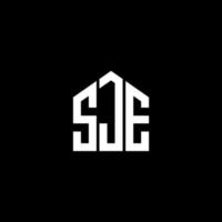 design de logotipo de carta sje em fundo preto. conceito de logotipo de letra de iniciais criativas sje. design de letra sje. vetor