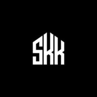 skk carta design.skk design de logotipo de carta em fundo preto. skk conceito de logotipo de letra de iniciais criativas. skk carta design.skk design de logotipo de carta em fundo preto. s vetor