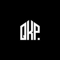 design de logotipo de carta qkp em fundo preto. conceito de logotipo de carta de iniciais criativas qkp. design de letra qkp. vetor