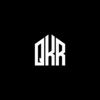 design de letra qkr.qkr design de logotipo de carta em fundo preto. conceito de logotipo de letra de iniciais criativas qkr. design de letra qkr.qkr design de logotipo de carta em fundo preto. q vetor