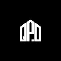 design de logotipo de carta qpo em fundo preto. conceito de logotipo de letra de iniciais criativas qpo. design de letra qpo. vetor