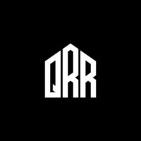 qrr carta design.qrr carta logo design em fundo preto. conceito de logotipo de letra de iniciais criativas qrr. qrr carta design.qrr carta logo design em fundo preto. q vetor