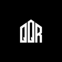 qqr carta design.qqr carta logotipo design em fundo preto. conceito de logotipo de letra de iniciais criativas qqr. qqr carta design.qqr carta logotipo design em fundo preto. q vetor