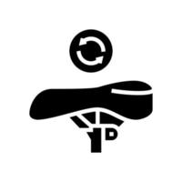 ilustração em vetor ícone glifo de ajuste de assento de bicicleta