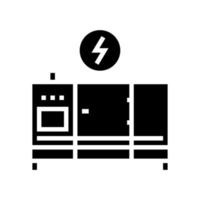 ilustração de vetor de ícone de glifo de equipamento elétrico preto