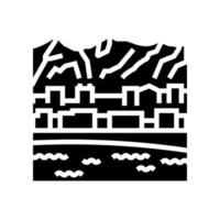 ilustração em vetor ícone glifo do estado do alasca
