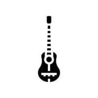 ilustração em vetor ícone de glifo de instrumento de músico de guitarra