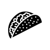 ilustração vetorial de ícone de glifo de comida de taco vetor