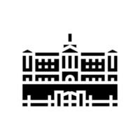 ilustração em vetor ícone glifo do palácio de buckingham