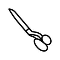 ilustração em vetor ícone de linha de ferramenta de tesoura