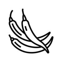 ilustração em vetor ícone de linha de pimenta caiena