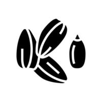 ilustração em vetor ícone glifo de semente de girassol