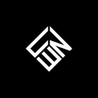 design de logotipo de carta unw em fundo preto. unw conceito de logotipo de letra de iniciais criativas. design de letra unw. vetor