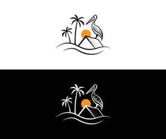 design de logotipo de praia vetor