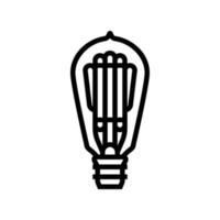ilustração em vetor ícone de linha de lâmpada de invenção