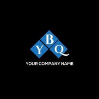 design de logotipo de letra ybq em fundo preto. conceito de logotipo de letra de iniciais criativas ybq. design de letra ybq. vetor