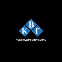 design de logotipo de letra kbf em fundo preto. conceito de logotipo de letra de iniciais criativas kbf. desenho de letra kbf. vetor