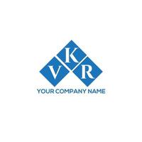 design de logotipo de carta vkr em fundo branco. conceito de logotipo de letra de iniciais criativas vkr. design de letra vkr. vetor