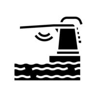ilustração vetorial de ícone de glifo de piscina de trampolim vetor