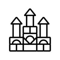 ilustração em vetor ícone de linha de blocos de construção
