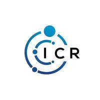 design de logotipo de tecnologia de carta icr em fundo branco. letras de iniciais criativas icr conceito de logotipo. design de carta icr. vetor