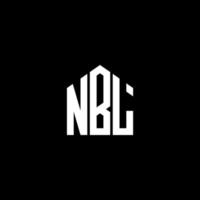 nbl carta design.nbl carta logotipo design em fundo preto. conceito de logotipo de letra de iniciais criativas nbl. nbl carta design.nbl carta logotipo design em fundo preto. n vetor