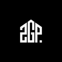 design de logotipo de carta zgp em fundo preto. conceito de logotipo de letra de iniciais criativas zgp. design de letra zgp. vetor