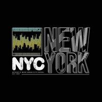 tipografia de ilustração de nova york brooklyn. perfeito para design de camiseta vetor