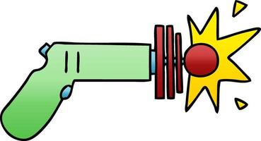 arma laser de desenho animado com gradiente peculiar vetor