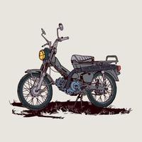 ilustração vintage de motocicleta vetor