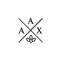 design de logotipo de carta aax em fundo branco. conceito de logotipo de letra de iniciais criativas aax. design de letra aax. vetor