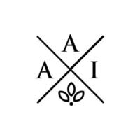 design de logotipo de carta aai em fundo branco. conceito de logotipo de letra de iniciais criativas aai. design de letra aai. vetor