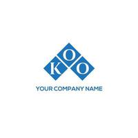 koo conceito de logotipo de letra de iniciais criativas. koo letter design.koo carta logo design em fundo branco. koo conceito de logotipo de letra de iniciais criativas. desenho de letra koo. vetor