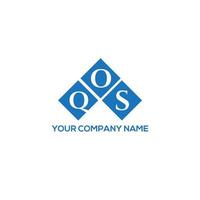 design de logotipo de carta qos em fundo branco. conceito de logotipo de letra de iniciais criativas qos. design de letra qos. vetor