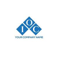 design de logotipo de carta ioc em fundo branco. conceito de logotipo de letra de iniciais criativas ioc. design de letras ioc. vetor