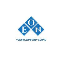 design de logotipo de carta eon em fundo branco. conceito de logotipo de carta de iniciais criativas eon. design de letra eon. vetor