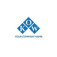 kow carta logotipo design em fundo branco. Kow conceito de logotipo de letra de iniciais criativas. kow design de letras. vetor