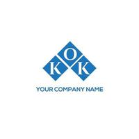 kok carta logotipo design em fundo branco. kok conceito de logotipo de letra de iniciais criativas. projeto de letra kok. vetor