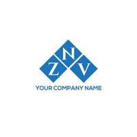 conceito de logotipo de letra de iniciais criativas znv. znv letter design.znv carta logo design em fundo branco. conceito de logotipo de letra de iniciais criativas znv. design de letra znv. vetor