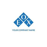 design de logotipo de carta eox em fundo branco. conceito de logotipo de letra de iniciais criativas eox. design de letras eox. vetor