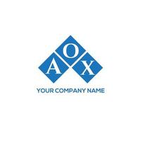 design de logotipo de carta aox em fundo branco. conceito de logotipo de letra de iniciais criativas aox. design de letra aox. vetor