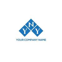 design de logotipo de letra yny em fundo branco. yny conceito de logotipo de letra de iniciais criativas. design de letra yny. vetor