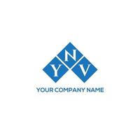 design de logotipo de carta ynv em fundo branco. conceito de logotipo de letra de iniciais criativas ynv. design de letras ynv. vetor
