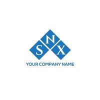 design de logotipo de carta snx em fundo branco. conceito de logotipo de letra de iniciais criativas snx. design de letra snx. vetor