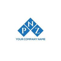 conceito de logotipo de letra de iniciais criativas pnz. pnz carta design.pnz carta logotipo design em fundo branco. conceito de logotipo de letra de iniciais criativas pnz. design de letra pnz. vetor