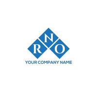 design de logotipo de carta rno em fundo branco. rno conceito de logotipo de letra de iniciais criativas. rno design de letras. vetor