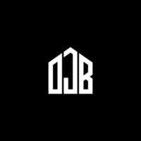 design de logotipo de carta ojb design.ojb em fundo preto. conceito de logotipo de letra de iniciais criativas ojb. design de logotipo de carta ojb design.ojb em fundo preto. o vetor