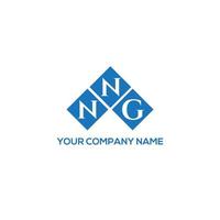 design de logotipo de carta nng em fundo branco. conceito de logotipo de letra de iniciais criativas nng. design de letra ng. vetor